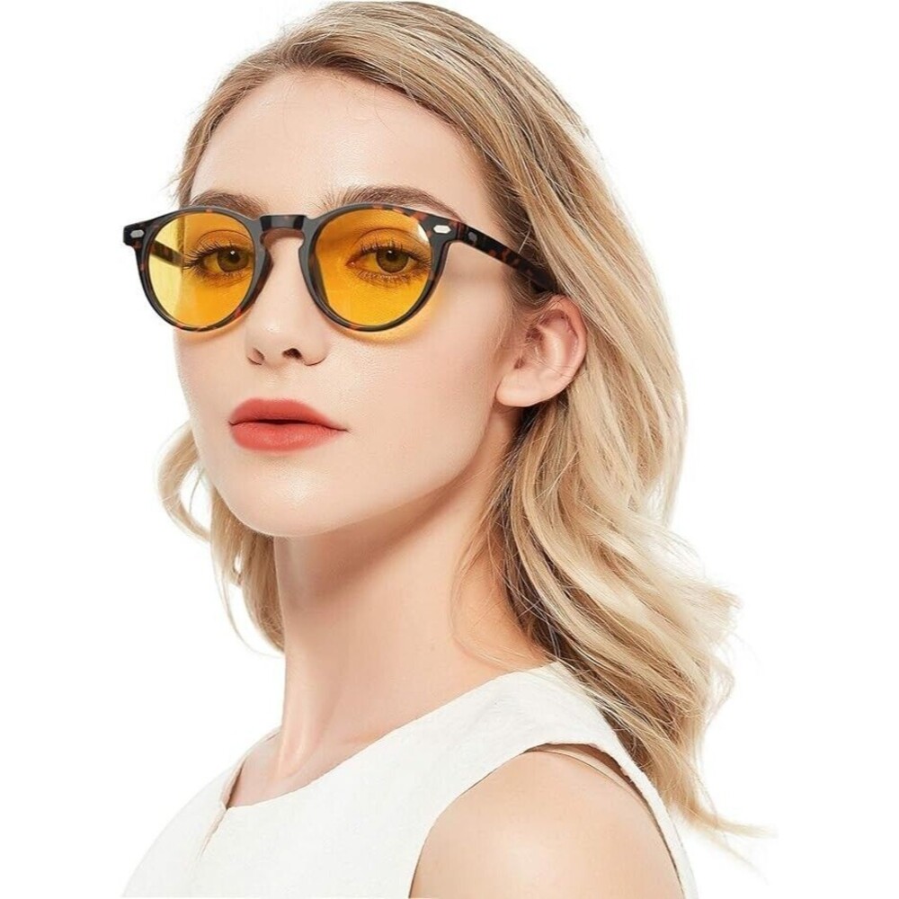 Elivwr Round Retro Polarized Sunglasses For Men And Women Vintage Classic Style